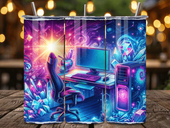 Crystal Gaming Room Galaxy Tumbler Wrap