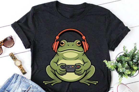 Funny Gamer Frog Vintage Gaming Png Svg: The Retro Mascot Reshaping Modern Print Design