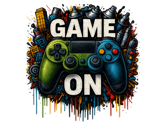 Game on PNG Graffiti Gaming Controller: Elevate Your Creative Projects with Sofiamastery Digital Files