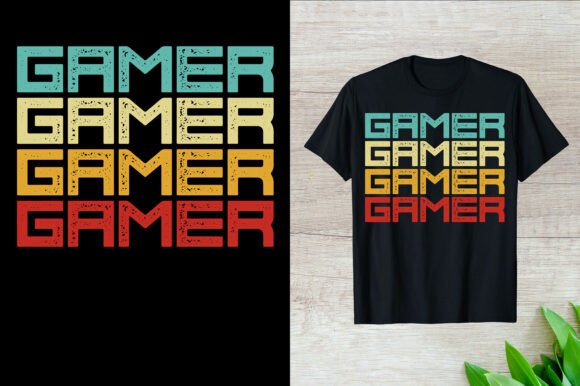 Gamer Retro Gaming T-Shirt: Print-Ready Design