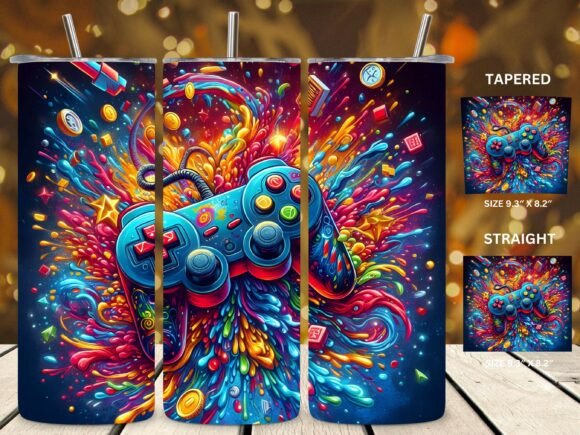Gaming Controller 20oz Tumbler Wrap
