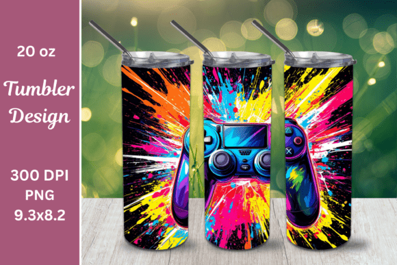 Gaming Controller 20oz Tumbler Wrap for Gamers