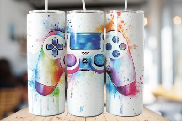 Gaming Controller Tumbler Wrap: Bold Gamer-Themed Drinkware Design