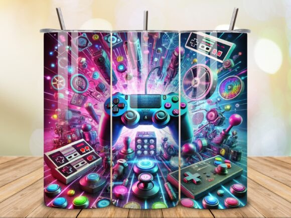 Gaming Gamer Gift Video Tumbler Wrap V.1