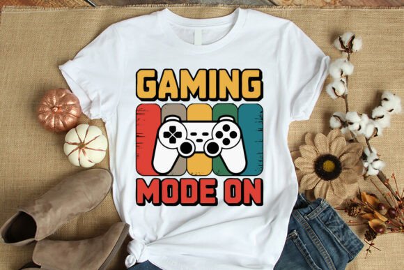 Gaming Mode on T Shirt Design