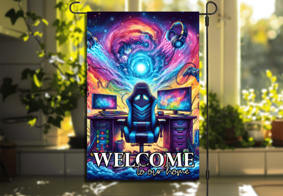Gaming Vortex Welcome Home Garden Flag: Elevate Your Outdoor Welcome