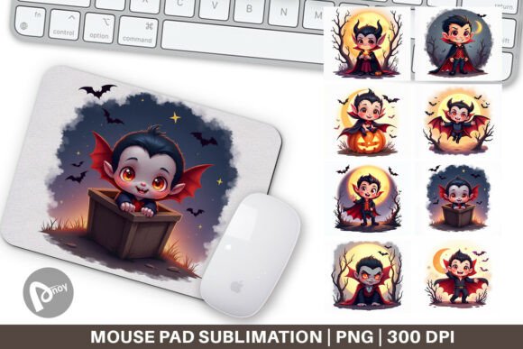 Mouse Pad Halloween Vampire Bite: A Sublimation Masterpiece for Your Desk