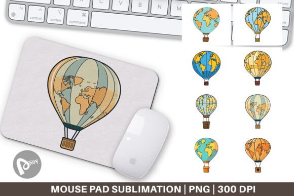 Mouse Pad Map Hot Air Balloon: Charting New Territories in Desktop Design