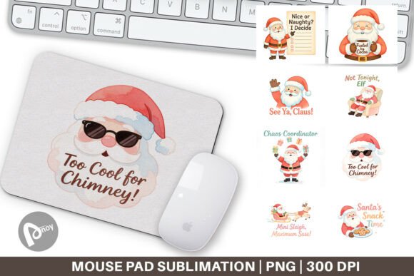 Mouse Pad Quotes Watercolor Sassy Santa: A Thoughtful Desk Accessory for Comfort and Style