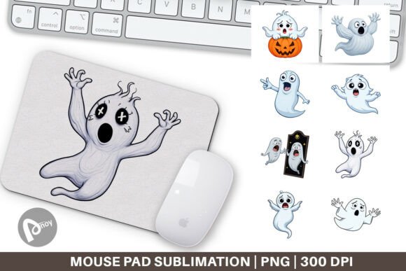 Mouse Pad Surprised Ghosts: A Creative Desk Essential