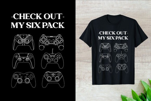 My Six Pack Gaming T-Shirt Design Bundle