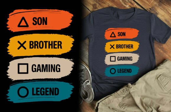 Son Brother Gaming Legend - Vector