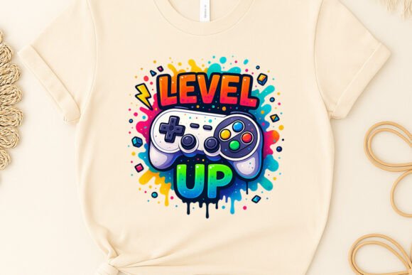 Unlocking Creative Possibilities with Gaming Shirt Design Level Up Clipart PNG